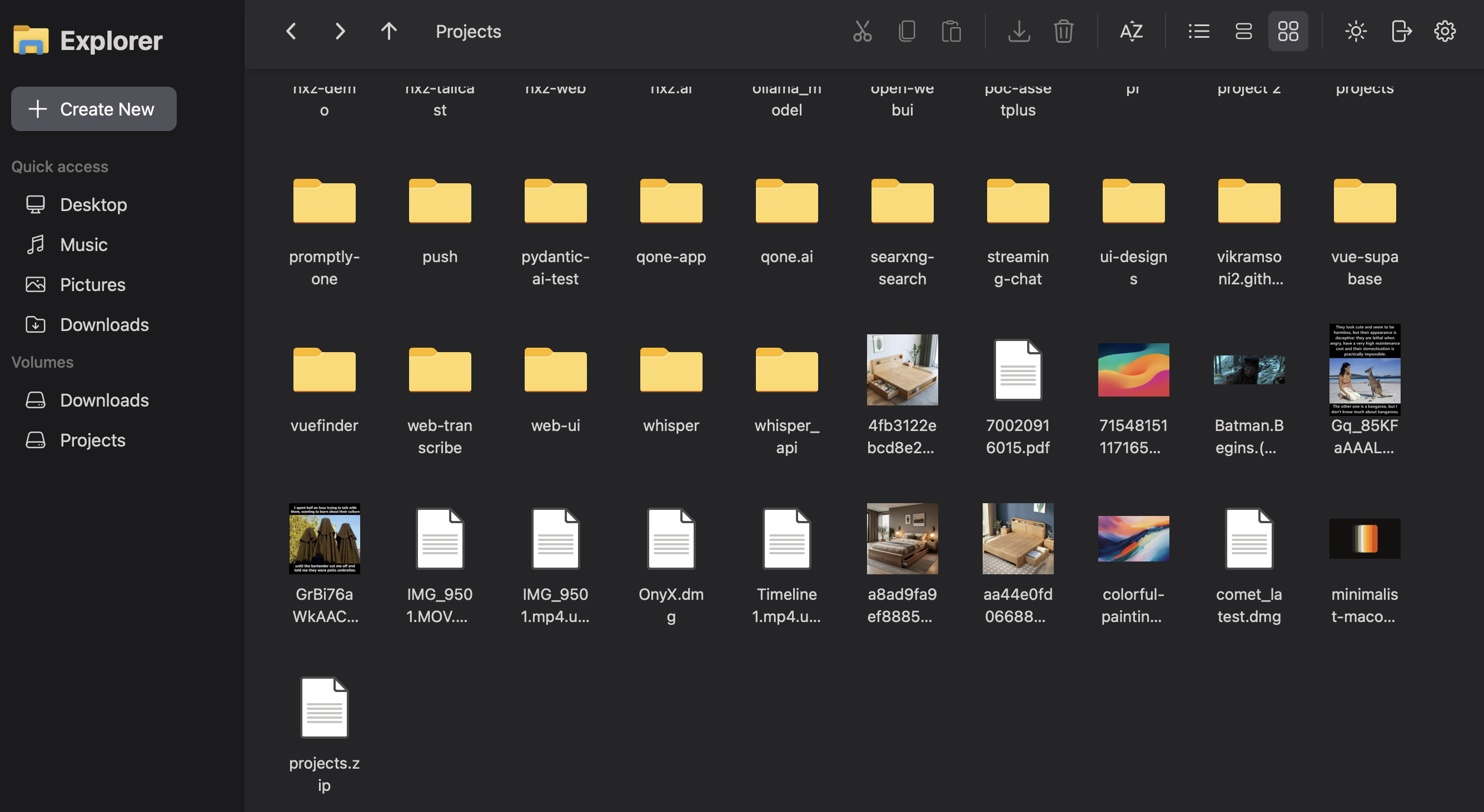 Self-hosted file explorer, not an AI workspace